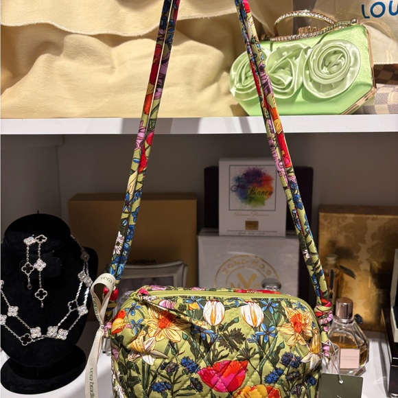 Vera Bradley Floral Cosmetic Bag - Green and Multicolor - Picture 9 of 11